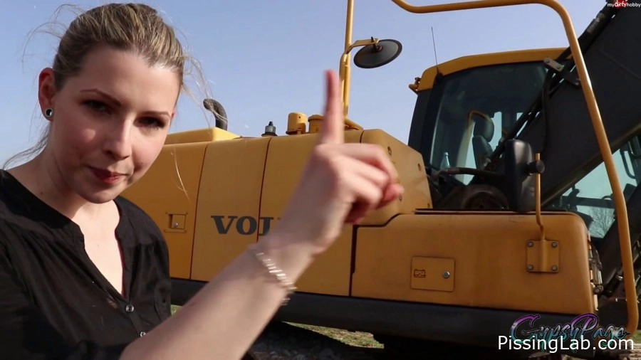 with lustful babe Tina Gold - Pissing - 2025 (clean relief pissing | wet skirt piss)