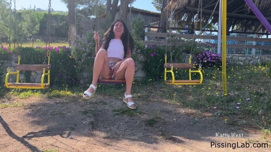 Katty West - Bad girl pissed while riding the swing - clothed wetting duo (MPEG-4, 46.7 MB, 2025) - bladder tone mood