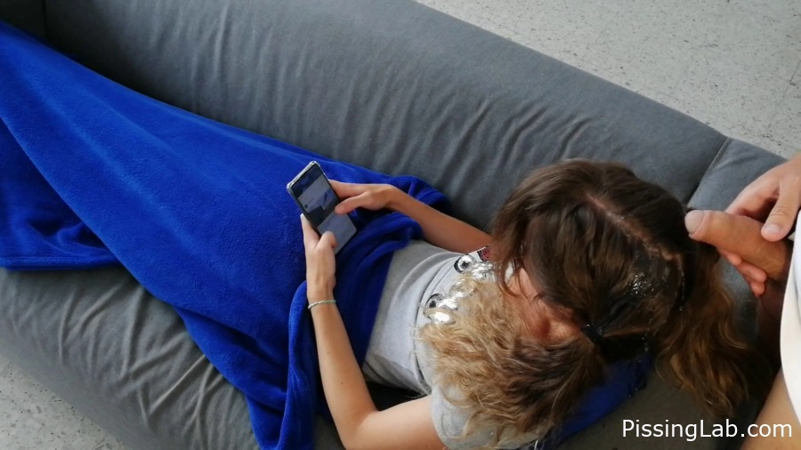 Eternityx2 - Pee And Cum On Hair While She Is On Sofa - steady urine tease (MPEG-4, 100 MB, 2025) - taboo pee session